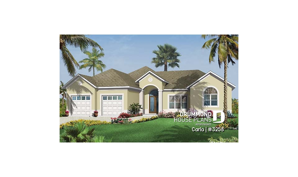 front - BASE MODEL - 3 bedroom mediteranean with high ceilings and a covered terrace - Carla