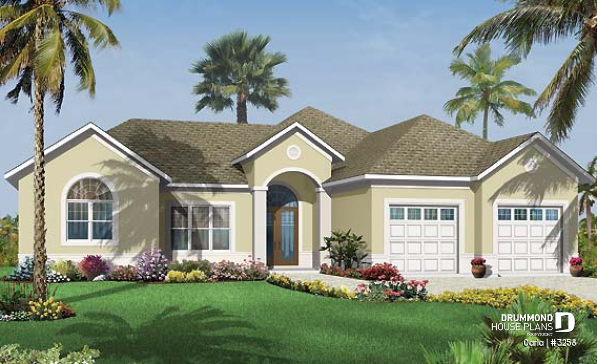 front - BASE MODEL - 3 bedroom mediteranean with high ceilings and a covered terrace - Carla