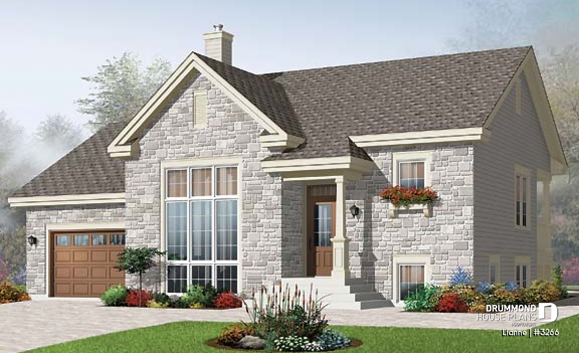 front - BASE MODEL - Abundant windows, 17' ceiling, large family room and a garage - Lianne