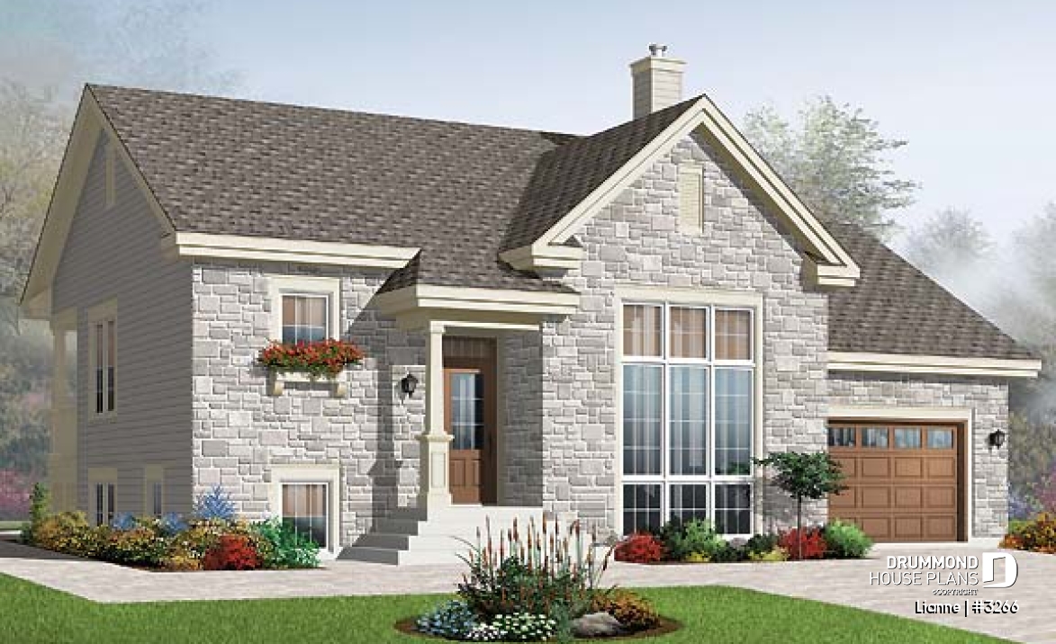 front - BASE MODEL - Abundant windows, 17' ceiling, large family room and a garage - Lianne