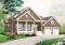 front - BASE MODEL - 2 bedroom craftsman style house plan with double garage, spacious floor plan - Jackson