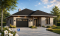 front - BASE MODEL - Wheel chair accessible house plan, 2 bedrooms, 9ft. ceiling, large covered patio, fireplace - Aurora