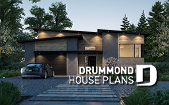 front - BASE MODEL - Contemporary split-level home design with 4 to 5 bedrooms, home office, garage and more! - Lambert