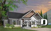 Color version 3 - Front - 3 bedroom Craftsman inspired home with master suite, laundry rooom, open kitchen / family room concept - Providence 1