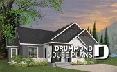 front - BASE MODEL - 3 bedroom Craftsman inspired home with master suite, laundry rooom, open kitchen / family room concept - Providence 1