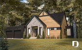 Color version 1 - Front - 3 bedroom scandinavian style bungalow, master suite, 2-car garage, lots of windows, 9' ceiling - Hygge