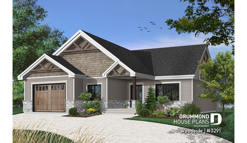 House plan 3 bedrooms, 2 bathrooms, garage, 3291 | Drummond House Plans