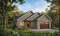 front - BASE MODEL - Ideal narrow lot house plan, 2 bedrooms, garage, large family room, play area or computer corner, laundry room - Oakland