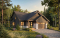 front - BASE MODEL - 3 bedroom one-story house plan with garage, open floor plan concept, cathedral ceiling, kitchen island - Silverwood