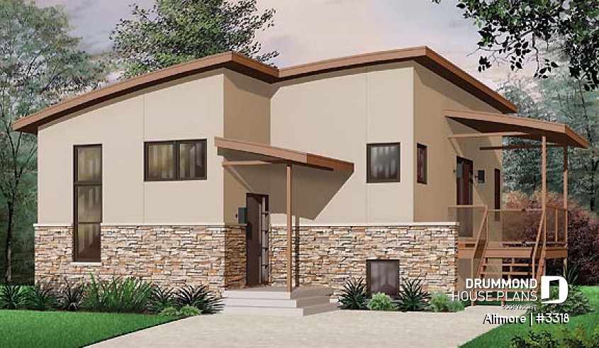 front - BASE MODEL - 3 bedroom contemporary with home office and 2 living rooms - Altmore