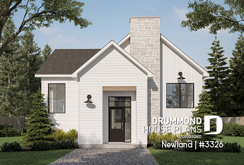 front - BASE MODEL - Small split level home, 3 bedrooms, superb windows at the back , 2 family rooms, wood burning stove, gym - Newland