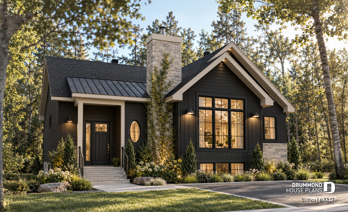 front - BASE MODEL - Split-Entry Bungalow House Plan with 1 to 3 Bedrooms, 1.5 to 2.5 bath and Main-Floor Master Suite - Sutton