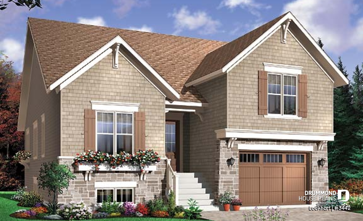 front - BASE MODEL - Craftsman 3 bedroom with double garage, fireplace &amp; triple patio doors - Lockhart