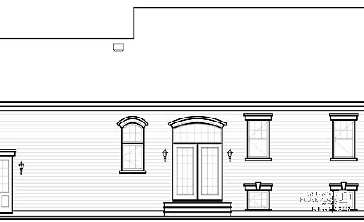 rear elevation - Bellcast