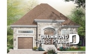 front - BASE MODEL - European 2 bedroom bungalow with central fireplace and garage - Chambers