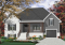 Color version 3 - Front - Comfortable 2 bedroom bungalow house plan with formal dining room, fireplace, garage & bonus space - Altona