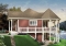 front - BASE MODEL - Wraparound porch, waterfront cottage house plan, master bedroom on main floor, open layout, walkout basement - The Trail Seeker 2
