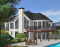 Rear view - BASE MODEL - Chalet house plan with 2 bedrooms, master bedroom with private balcony, lots of natural light - Rockspring