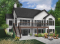 Color version 2 - Rear - One-storey ranch style house plan with walkout basement,  2-car garage, 2 fireplaces, master on main floor - Maple Bay 2