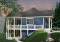 front - BASE MODEL - Cottage house plan, 3 bedrooms, 2 bathrooms, 2 family rooms, large covered wraparound deck - The Trail Seeker 3