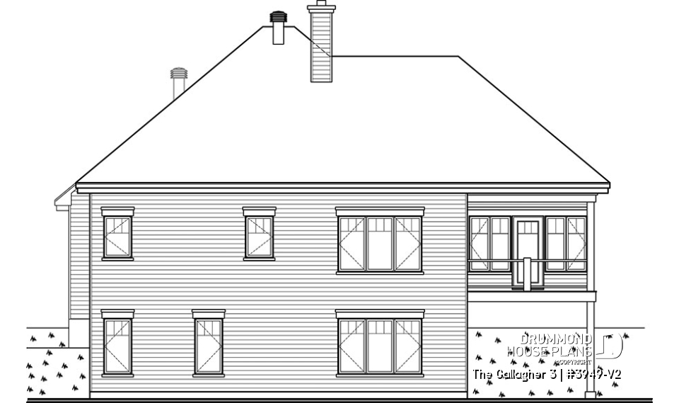 rear elevation - The Gallagher 3