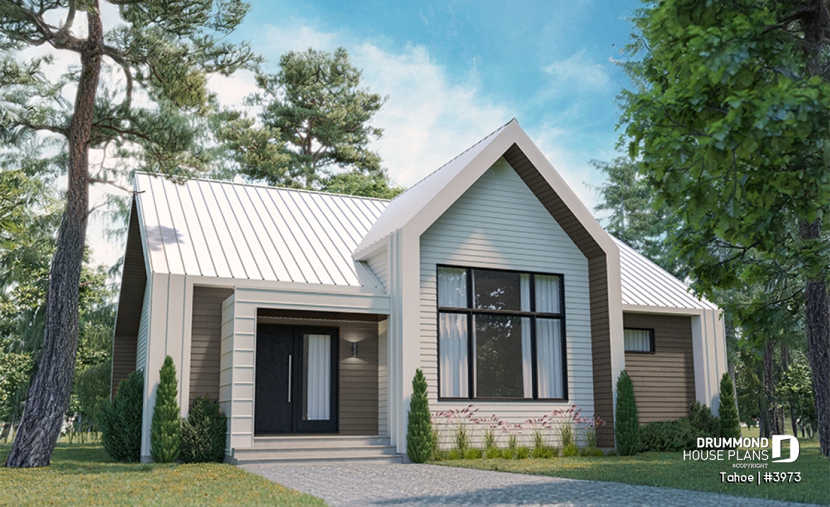 Color version 1 - Front - Scandinavian cottage with huge mud room, cathedral ceiling, 2 bedroom and amazing kitchen with view - Tahoe