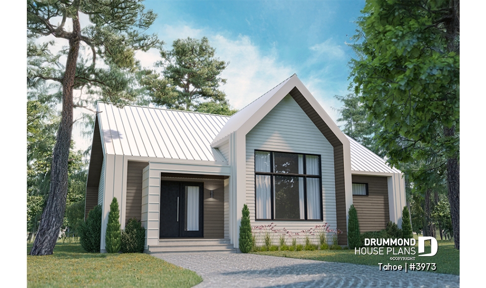 Color version 1 - Front - Scandinavian cottage with huge mud room, cathedral ceiling, 2 bedroom and amazing kitchen with view - Tahoe