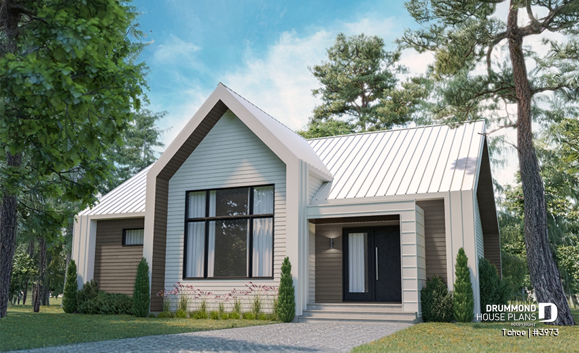 Color version 1 - Front - Scandinavian cottage with huge mud room, cathedral ceiling, 2 bedroom and amazing kitchen with view - Tahoe