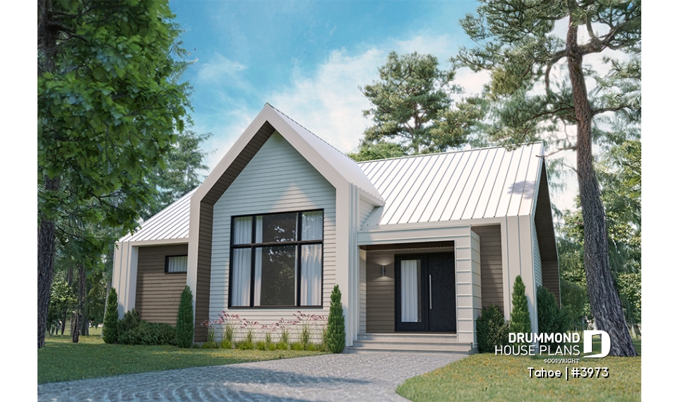 Color version 1 - Front - Scandinavian cottage with huge mud room, cathedral ceiling, 2 bedroom and amazing kitchen with view - Tahoe