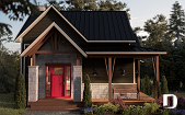 front - BASE MODEL - House plan with loft bedroom (total of 3 beds), open floor plan, fireplace and more - Whistler