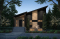 front - BASE MODEL - Small modern 1-storey house plan, opt. finished basement for a total of 4 beds, 2 family rooms and 2.5 baths - Boho