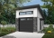 front - BASE MODEL - One-car garage, ideal for modern home design, with lots of natural lights, variable ceiling height - Urban Nature