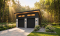 front - BASE MODEL - 2-car garage plan with 2 garage doors, lateral door access, 2 windows, variable ceiling height - Urban Nature 4