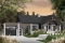 front - BASE MODEL - 3 bedroom small modern Farmhouse home plan, garage, cathedral ceiling, large covered deck, open living concept - Olympe 3