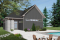 Color version 1 - Rear - 2-car garage plan with entertainment area or workshop area, two-car garage plan with storage - Versa