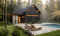 Rear view - BASE MODEL - 2-car garage plan with entertainment area or workshop area, two-car garage plan with storage - Versa