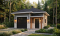 front - BASE MODEL - Single-car garage plan, 20' x 24', 10-ft ceiling, country and farmhouse style, insulated walls, natural light - Passat