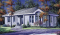 front - BASE MODEL - Modern ranch style house plan with 3 bedrooms and lots of natural light - Adelmine 2