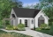front - BASE MODEL - Economical 2 bedroom one-story home, 2 bedrooms, unfinished basement, pergola, cathedral ceiling - Ambeline 2