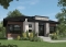 front - BASE MODEL - One-story modern style 2 bedroom home with central fireplace,kitchen with pantry and large central island  - Bernard