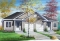 front - BASE MODEL - Duplex house plan with 2 bedroom, one-car garage, affordable construction costs. - Belleview 3