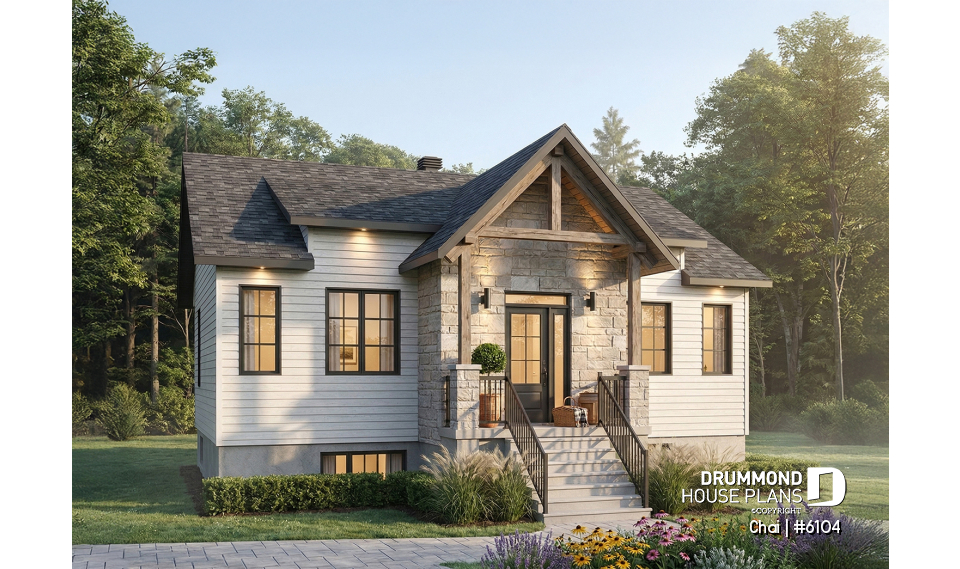 front - BASE MODEL - Modern first home buyer perfect plan, 2 bedrooms, large family bathroom, fireplace, kitchen island  - Chai