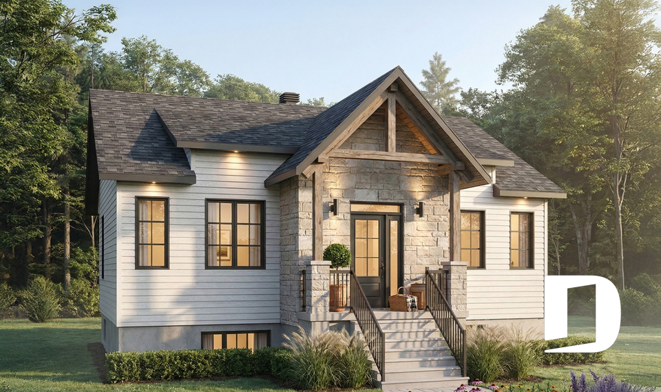 front - BASE MODEL - Modern first home buyer perfect plan, 2 bedrooms, large family bathroom, fireplace, kitchen island  - Chai