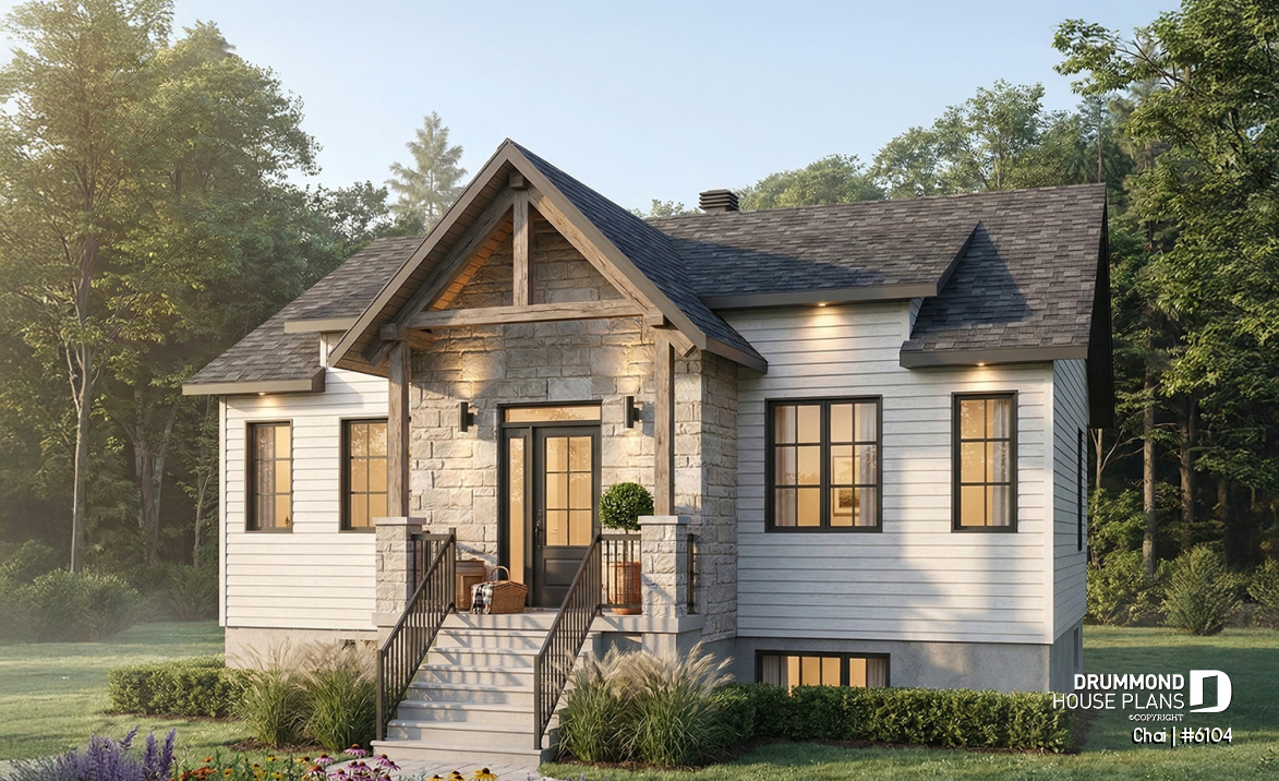 front - BASE MODEL - Modern first home buyer perfect plan, 2 bedrooms, large family bathroom, fireplace, kitchen island  - Chai