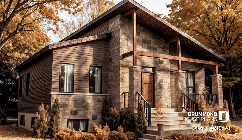 alternate - Single storey home plan, 1 to 4 beds, 2.5 baths,finished basement, living & family rooms, 9 foot ceiling - Aika 2