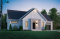 Color version 3 - Left - One-storey scandinavian house plan with 2 to 3 bedrooms and garage, 9' ceiling, pantry, mudroom - Chardonnay 2