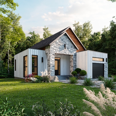 front - BASE MODEL - Budget friendly floor plans with 3 bedrooms in daylight basement and family space on main floor - Bolton