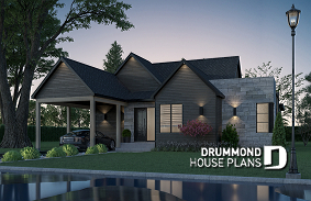 front - BASE MODEL - Modern Scandinavian house with great open living concept, large sheltered terrace, 2 bedrooms - Alta