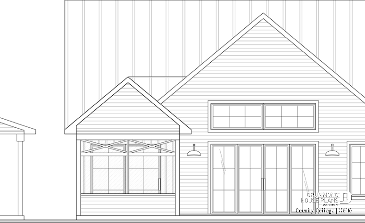 Rear view - BASE MODEL - Country Cottage