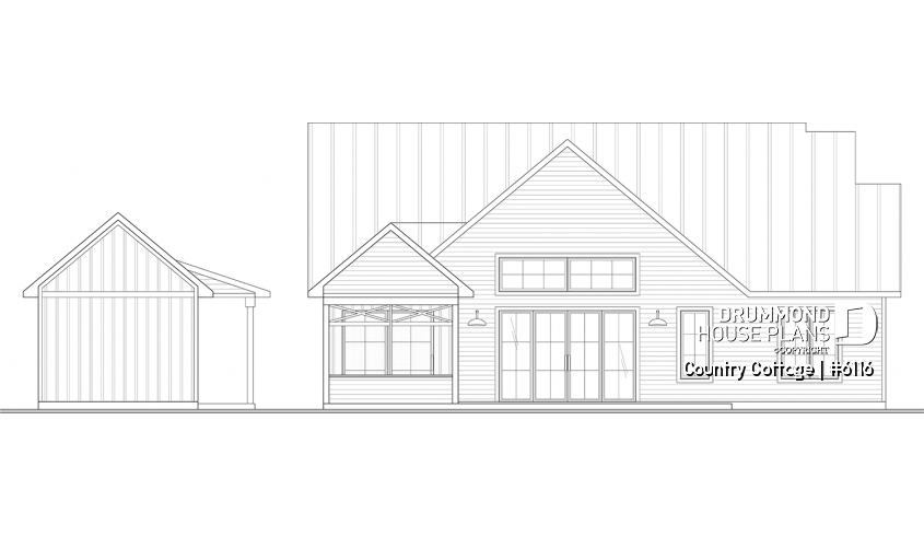 Rear view - BASE MODEL - Country Cottage